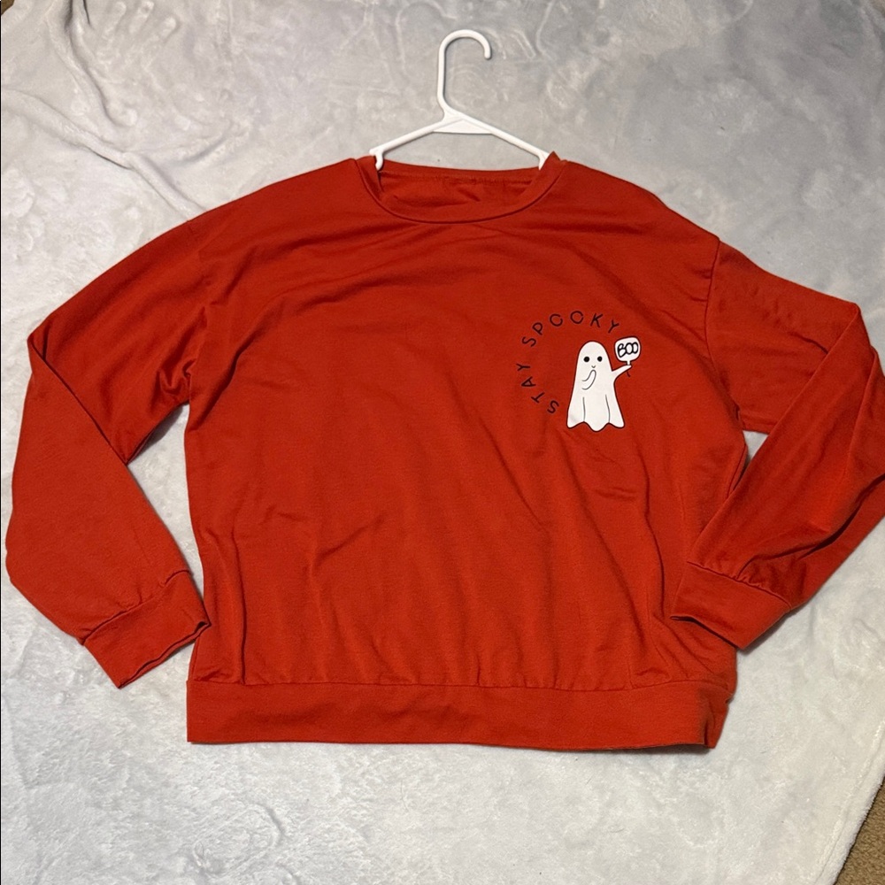 SHEIN Red 'Stay Spooky' Sweater